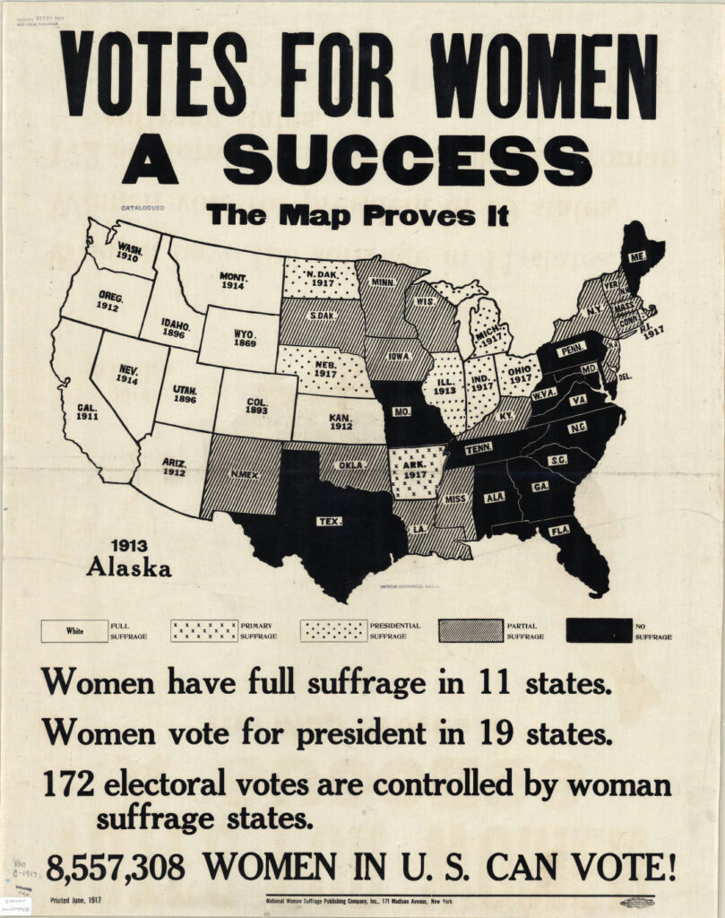 Votes for Women map